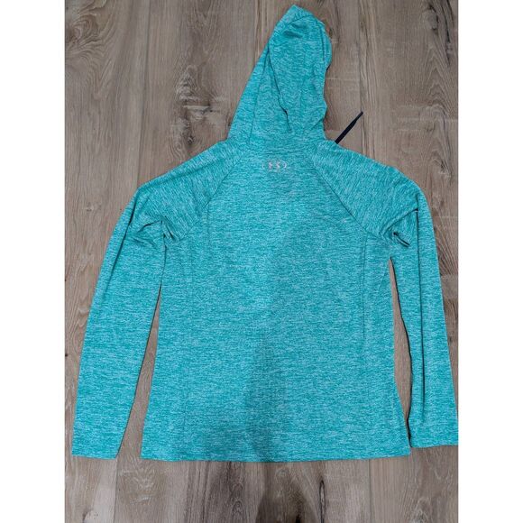 Under Armour HeatGear Women’s M Hoodie Teal Performance Pullover Lightweight - Picture 2 of 10